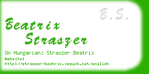 beatrix straszer business card
